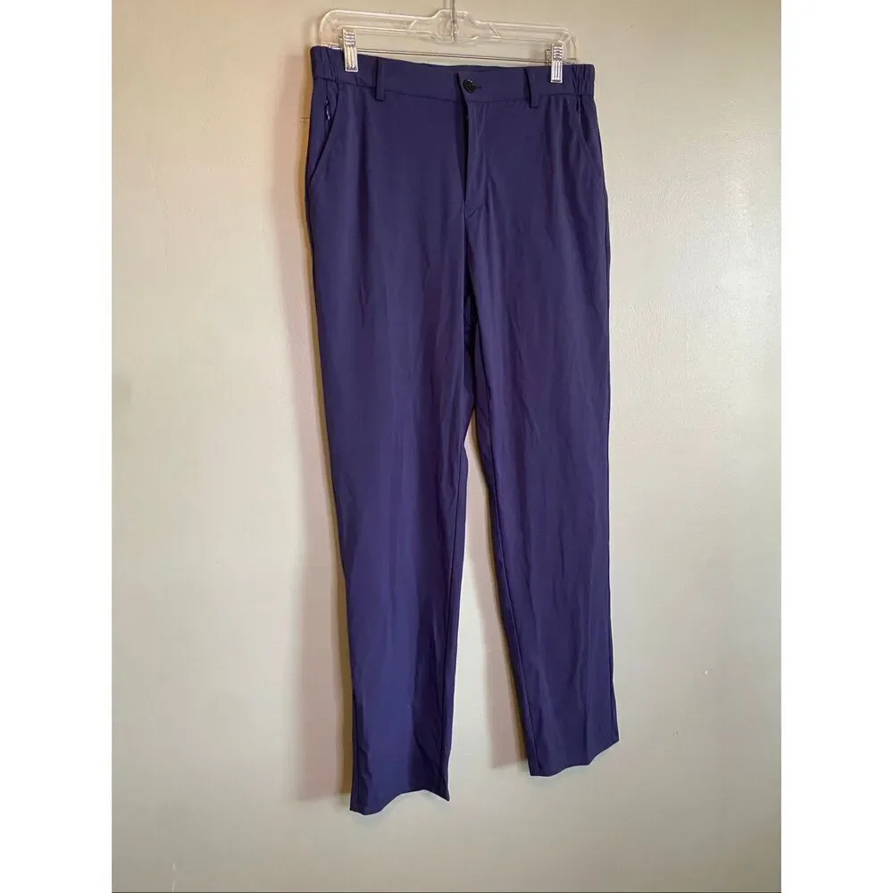 Spaidersilk Navy Blue Breathable Stretchy Straight Classic Pants 30X30 NWOT